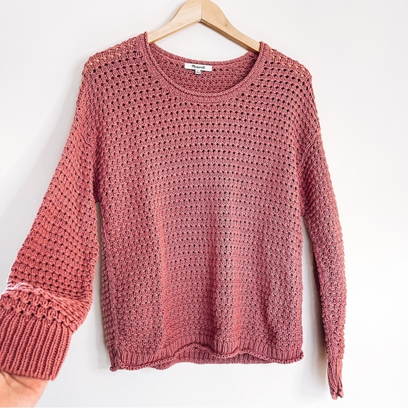 Madewell Sweaters - Madewell | Open Stitch Austen Pullover Sweater in Pink